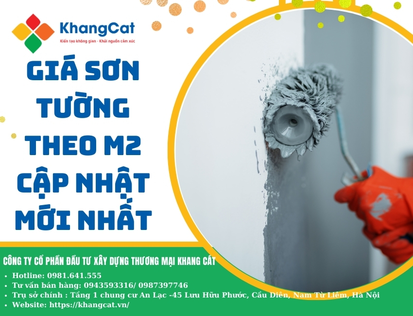 Giá sơn tường theo m2 cập nhật mới nhất